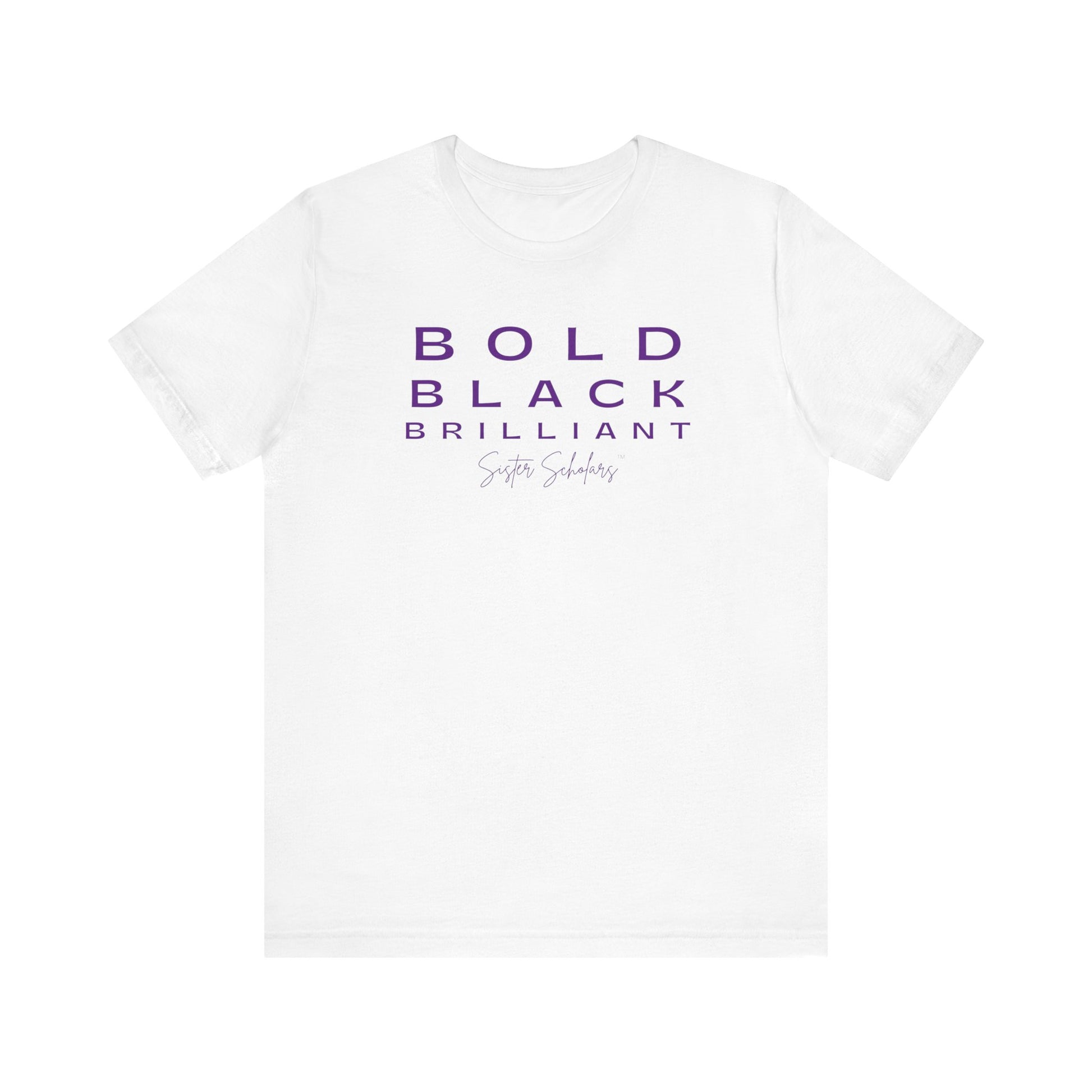 Sister Scholars Tee - Bold, Black, Brilliant Purple Unisex Jersey Short Sleeve Tee