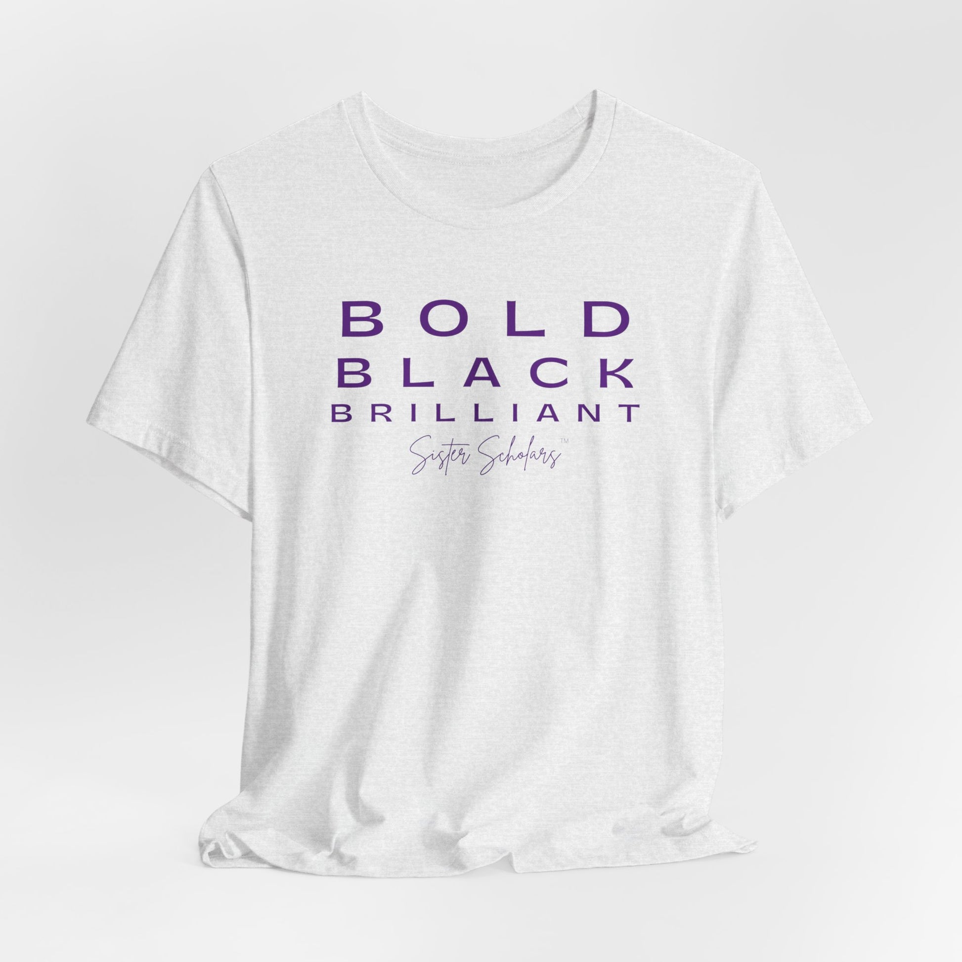 Sister Scholars Tee - Bold, Black, Brilliant Purple Unisex Jersey Short Sleeve Tee