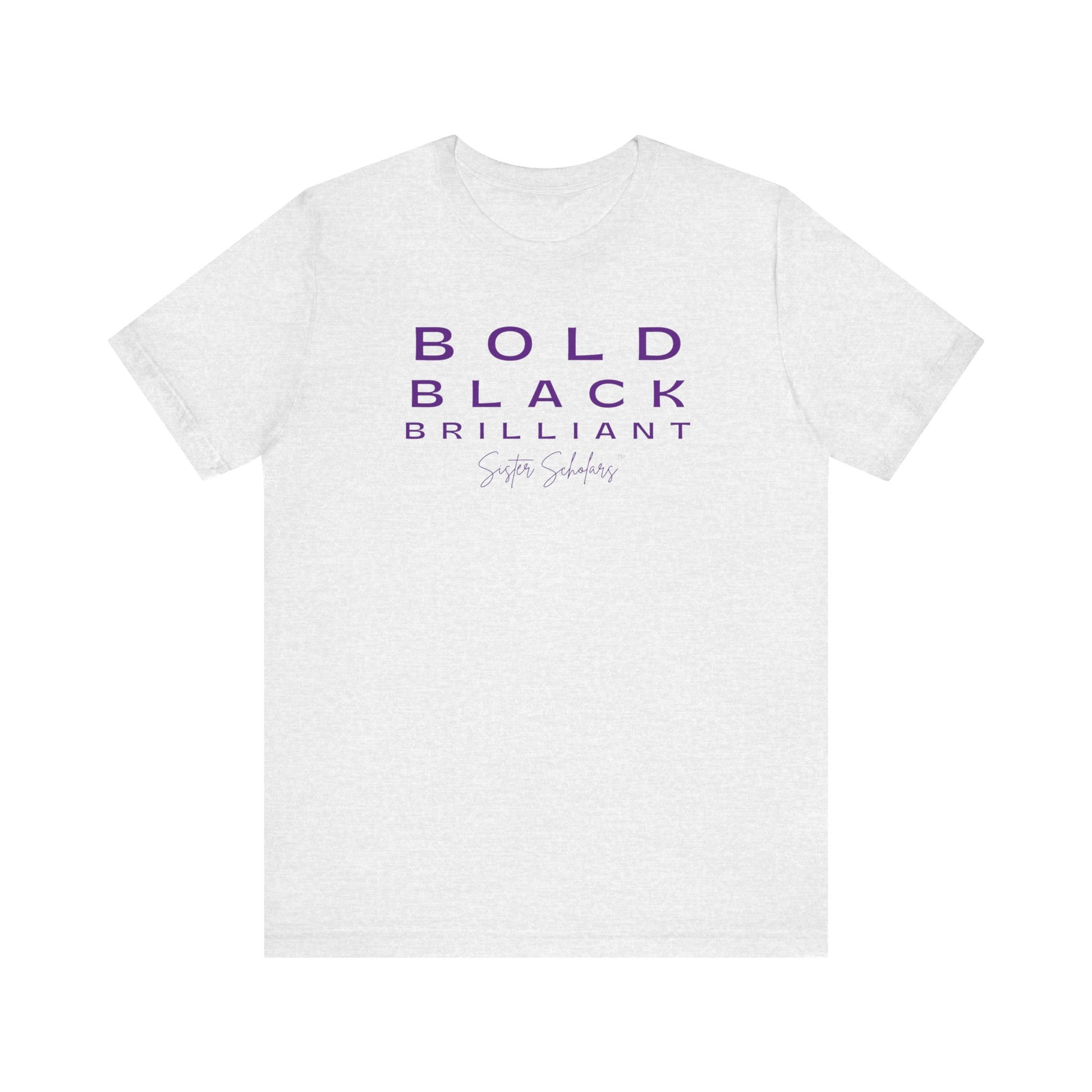 Sister Scholars Tee - Bold, Black, Brilliant Purple Unisex Jersey Short Sleeve Tee