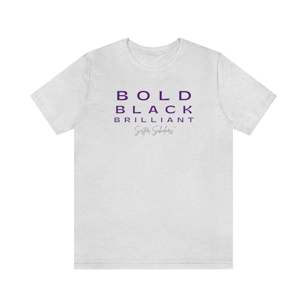 Sister Scholars Tee - Bold, Black, Brilliant Purple Unisex Jersey Short Sleeve Tee